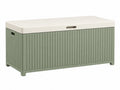 Cassapanca da esterno 120 x 60 x 60 cm in resina verde salvia con coperchio