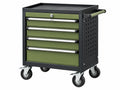 Carrello portautensili 77 x 46 x 97 cm in acciaio verde e nero con 5 cassetti e ruote