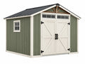 Casetta da giardino 244 x 183 x 229 cm in legno verde salvia con tetto in metallo - deposito esterno